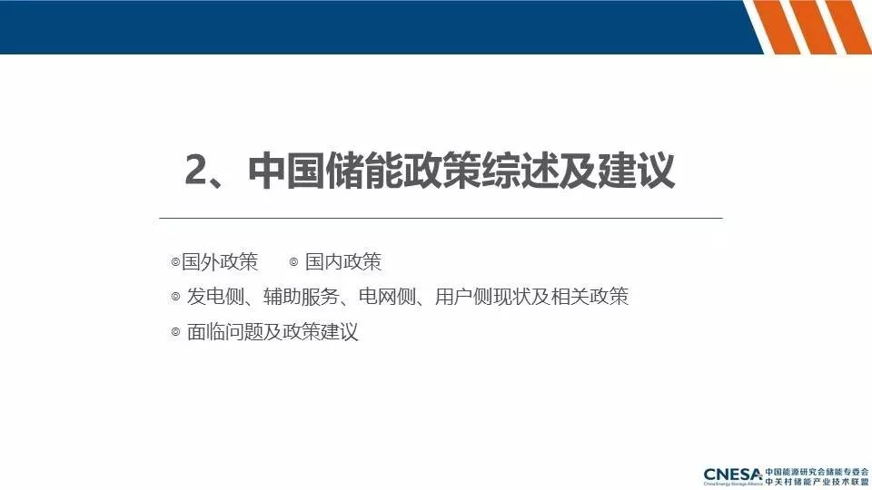 储能产业动态及政策分析
