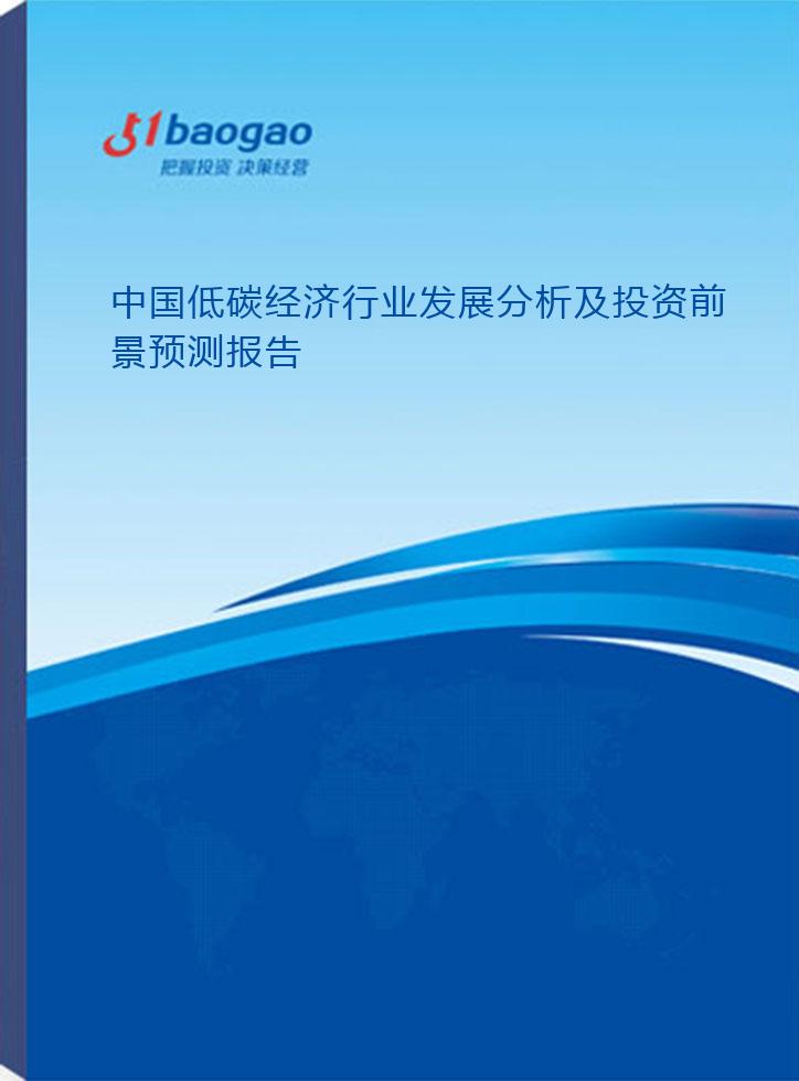2024-2029年中国低碳经济行业发展分析及投资前景预测报告