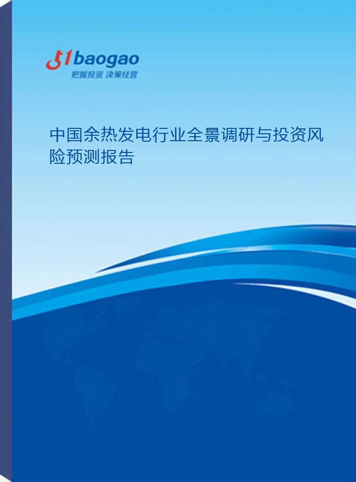 2024-2029年中国余热发电行业全景调研与投资风险预测报告