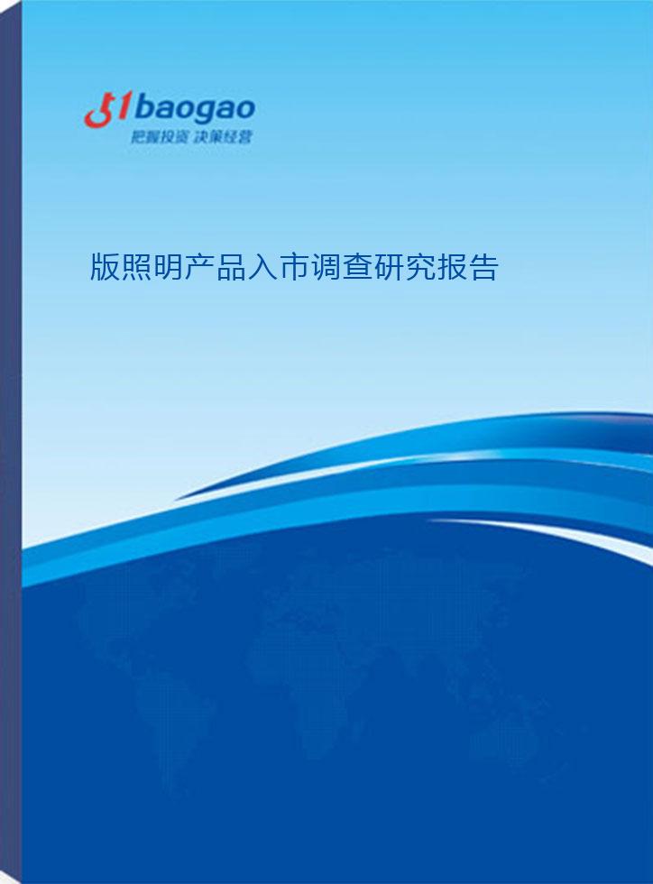 2024-2029年版照明产品入市调查研究报告