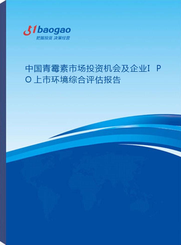 中国青霉素市场投资机会及企业IPO上市环境综合评估报告(2024-2029版)
