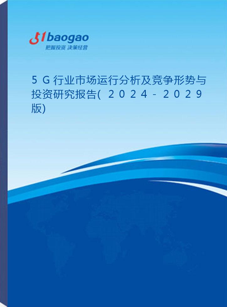 5G行业市场运行分析及竞争形势与投资研究报告(2024-2029版)