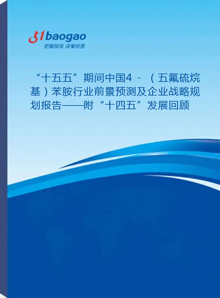“十五五”期间中国4-（五氟硫烷基）苯胺行业前景预测及企业战略规划报告——附“十四五”发展回顾