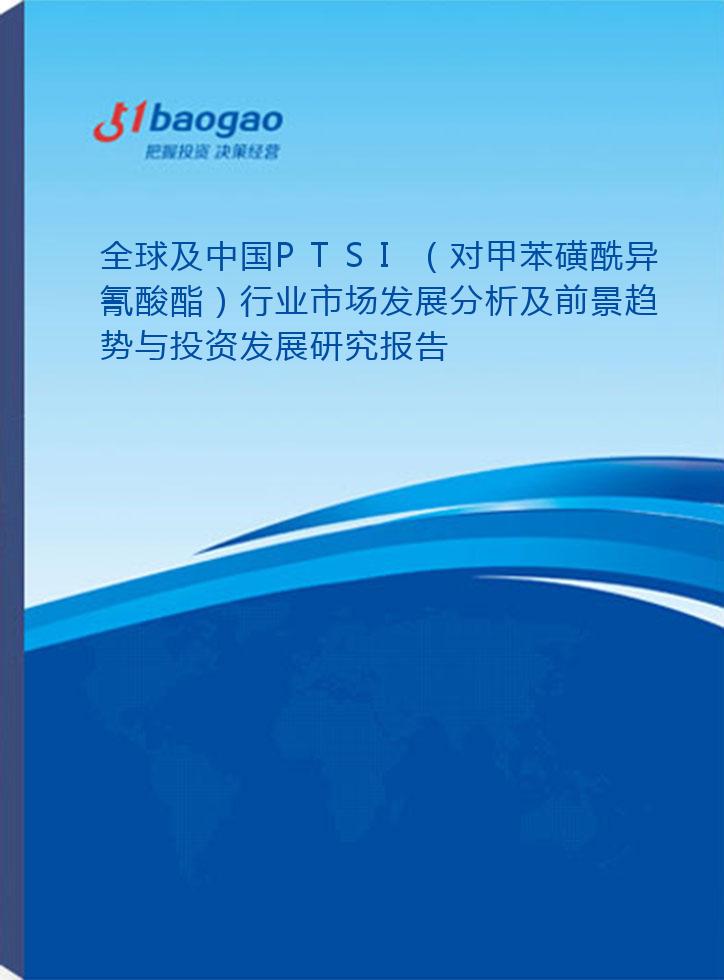 全球及中国PTSI（对甲苯磺酰异氰酸酯）行业市场发展分析及前景趋势与投资发展研究报告(2024-2029版)